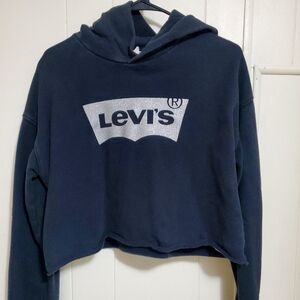 Black Levi's Cropped Hoodie